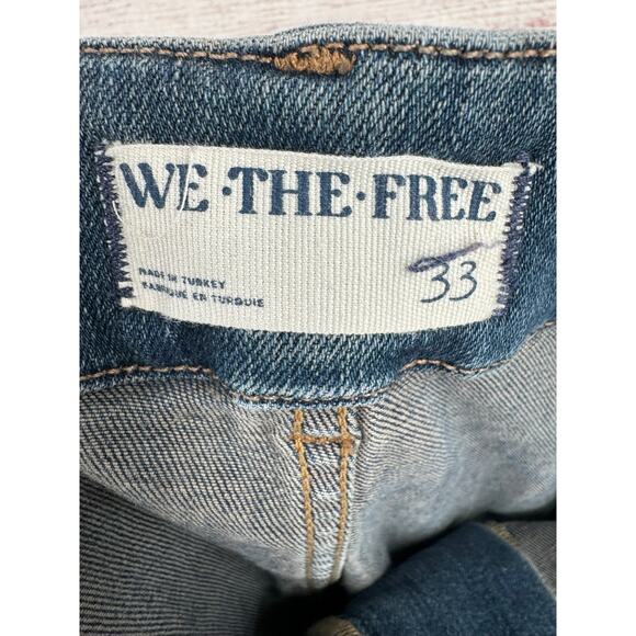 We the Free People Seamed Front Zip Close Bootcut jeans Womens 33 Blue - Picture 7 of 11